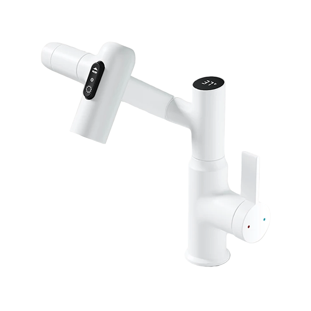 AquaJet 360° Kitchen Faucet – Adjustable Design with Temperature Display