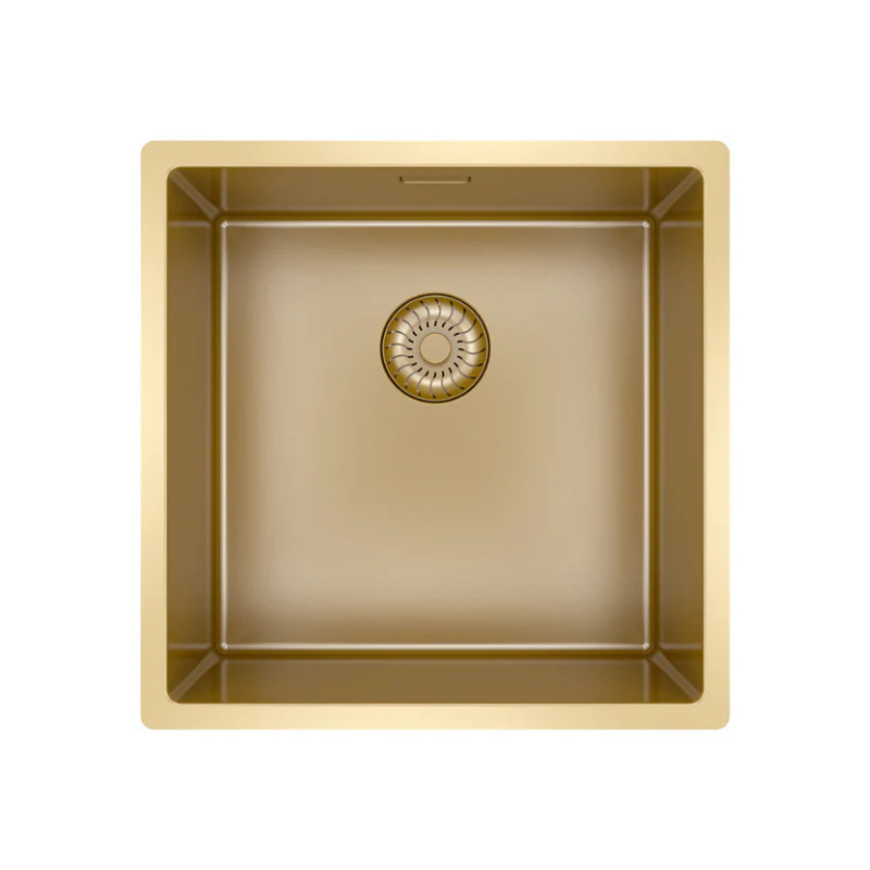 Caressi CAPP40R10G Spülbecken Gold Aufputz oder Unterputz oder Flush Mount