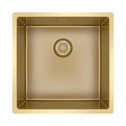Caressi CAPP40R10G Spülbecken Gold Aufputz oder Unterputz oder Flush Mount