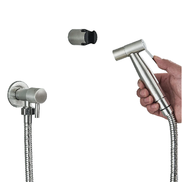 AquaStream Stainless Steel Toilet Bidet Sprayer – Wall-Mounted Cold Water Shower