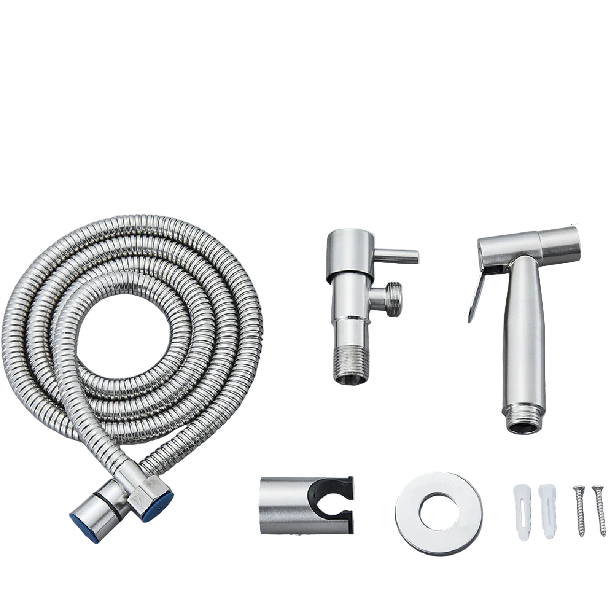 AquaStream Stainless Steel Toilet Bidet Sprayer – Wall-Mounted Cold Water Shower