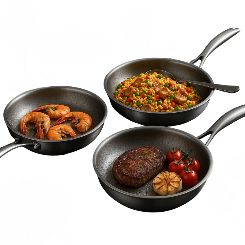 TitanForge Pan – Premium Hammered Titanium Frying Pan