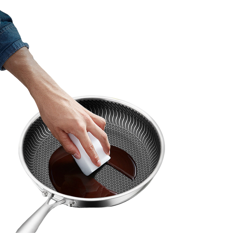 HeatWave Pan – Stainless Steel Frying Pan with Honeycomb Design for Even Heat Distribution